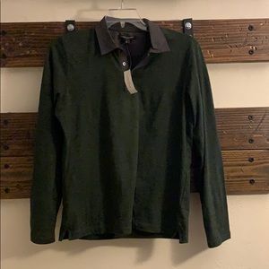 BR Factory Dark Green Collar Shirt Long Sleeve S